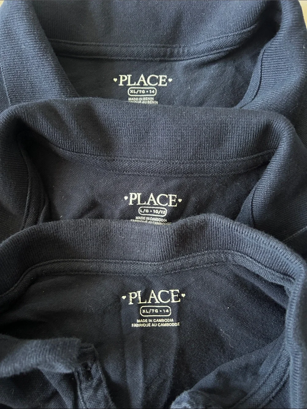 The Children's Place uniform Navy Blue Polo Shirt - Short Sleeve